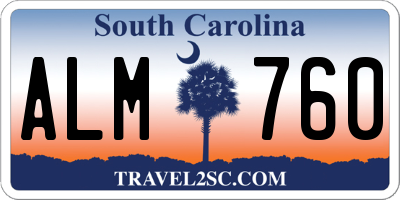 SC license plate ALM760