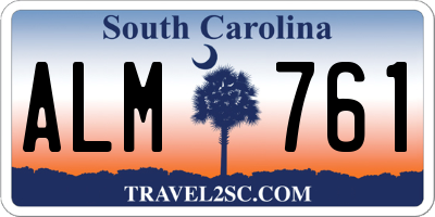 SC license plate ALM761