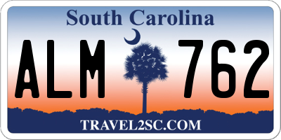 SC license plate ALM762
