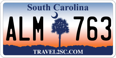 SC license plate ALM763