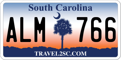 SC license plate ALM766