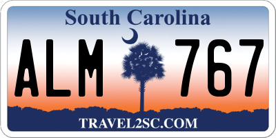 SC license plate ALM767
