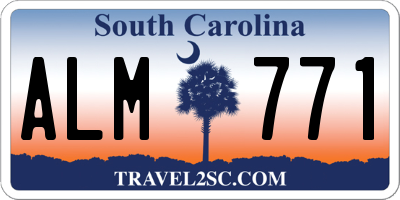 SC license plate ALM771