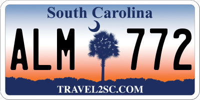SC license plate ALM772
