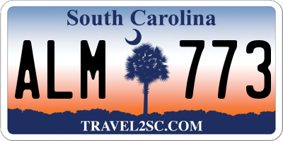 SC license plate ALM773