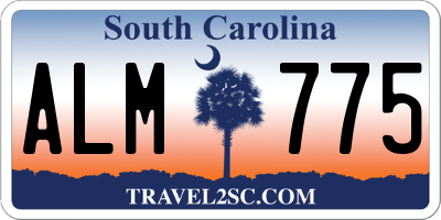 SC license plate ALM775