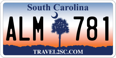 SC license plate ALM781