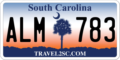 SC license plate ALM783