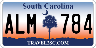SC license plate ALM784