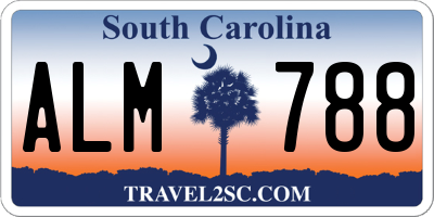 SC license plate ALM788