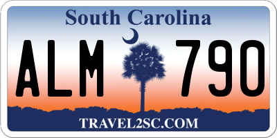 SC license plate ALM790