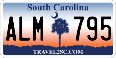 SC license plate ALM795