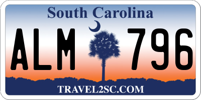 SC license plate ALM796