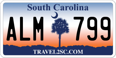 SC license plate ALM799