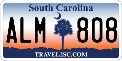 SC license plate ALM808