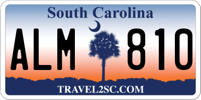 SC license plate ALM810