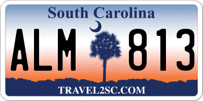 SC license plate ALM813