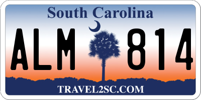 SC license plate ALM814