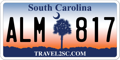 SC license plate ALM817