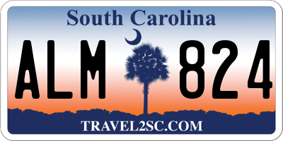 SC license plate ALM824