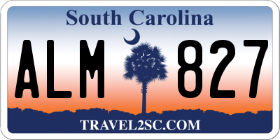 SC license plate ALM827
