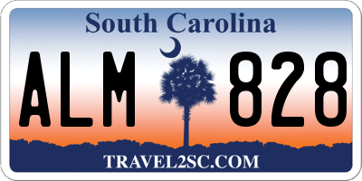SC license plate ALM828