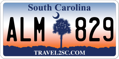 SC license plate ALM829