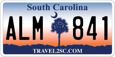 SC license plate ALM841