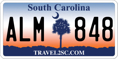 SC license plate ALM848