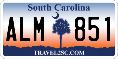 SC license plate ALM851