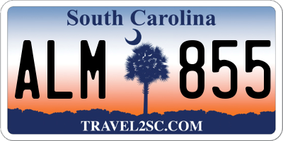 SC license plate ALM855