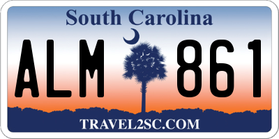 SC license plate ALM861