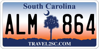 SC license plate ALM864