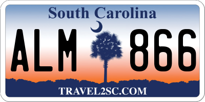 SC license plate ALM866