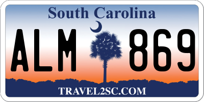 SC license plate ALM869