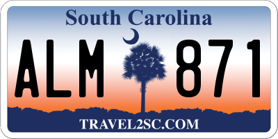 SC license plate ALM871