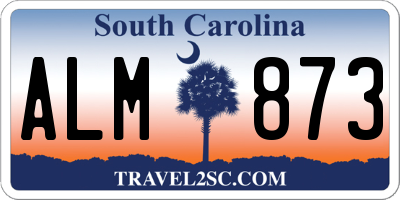 SC license plate ALM873