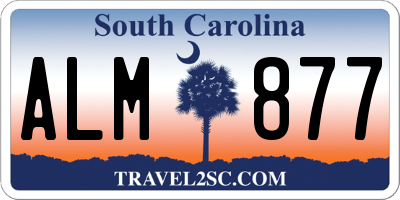 SC license plate ALM877