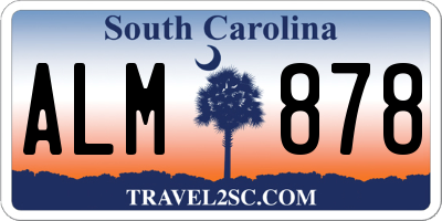 SC license plate ALM878