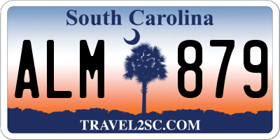 SC license plate ALM879
