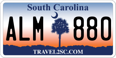 SC license plate ALM880