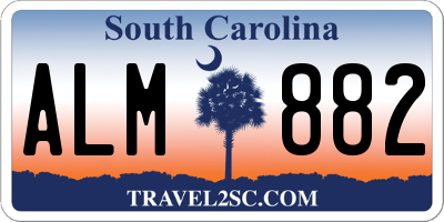 SC license plate ALM882