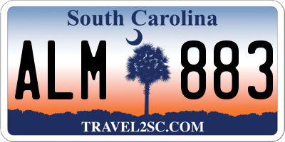 SC license plate ALM883