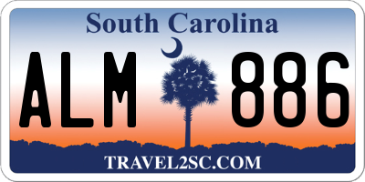 SC license plate ALM886