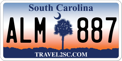 SC license plate ALM887