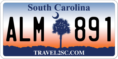 SC license plate ALM891