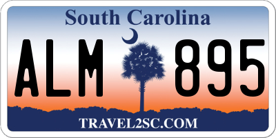 SC license plate ALM895