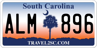 SC license plate ALM896