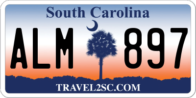 SC license plate ALM897