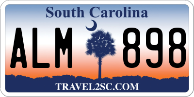 SC license plate ALM898